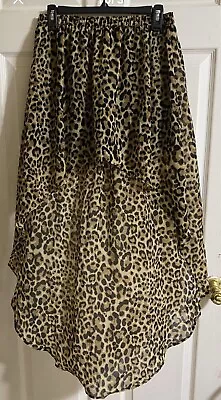 H&M Cheetah High Low Skirt Size 10 • $15