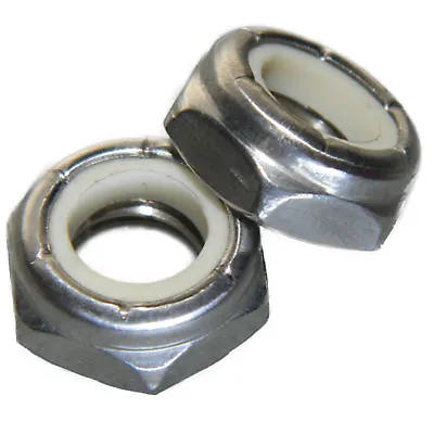 1/4-20 Jam Hex Nuts Stainless Steel 18-8 Nylon Locking Qty 25 • $12.10