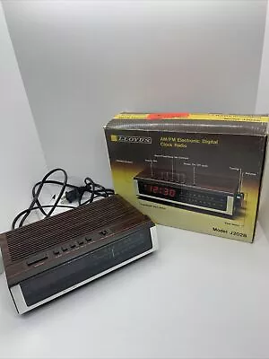 Vintage LLOYD’S AM/FM Electronic Digital Clock Radio J202B - Original Box • $18.74