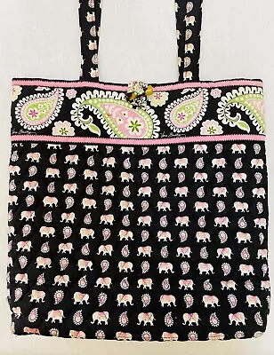 Vera Bradley Vintage 2007 Pink Elephants Tall Tote Bag • $14.99