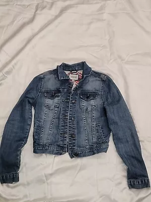 I Love H81 Denim Jacket Unique Embroidery Women Jeans Jacket Size S/P • $15