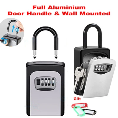 £8.98 • Buy Key Safe Box 4 Digit Wall Mounted Outdoor High Security Code Lock-Storage