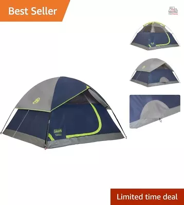 Dome Camping Tent For 4 Person - Easy Setup Rainfly Included Wind Resistant • $140.99