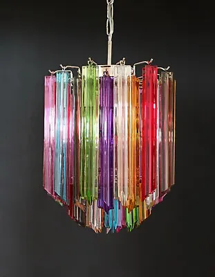 Quadriedri Murano Chandelier – 47 Multicolored Prisms • £700