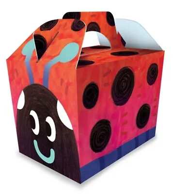 Party Food Boxes Ladybird Food Loot Lunch Gift Bags Children's Kids Birthday Box • £3.89