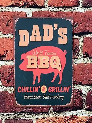 Dads BBQ Metal Signs Man Cave Pub Club Tiki Bar Vintage Wall Tin Large 12 X 8  • £5.74