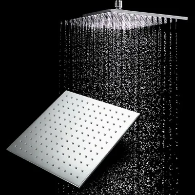 8 Inch Square Rain Shower Head Stainless Steel Shower Head High Pressure Shower  • $15.58