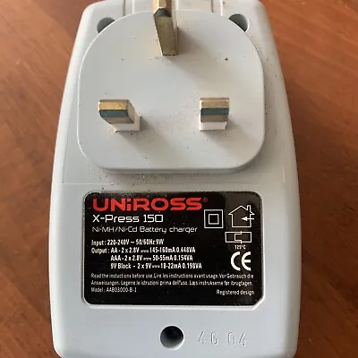 Uniross X-Press 150 Rechargeable Battery Charger AA AAA 9V Block Ni-MH Ni-Cd • £7