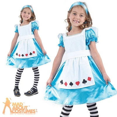 £12.99 • Buy Girls Alice Wonderland Costume Girls Fairytale Book Week Day Fancy Dress Outfit