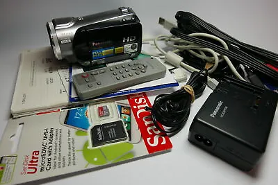 Panasonic HDC-SD9 Full HD 3CCD 10x Zoom HDMI SD Card Camcorder & 8GB SD **READ** • £79.99