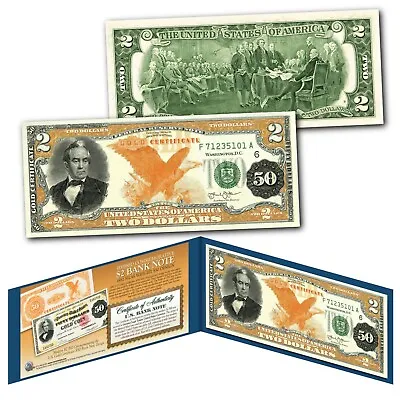 1882 Series Silas Wright $50 Gold Certificate Designed On A Modern $2 Bill • $15.95