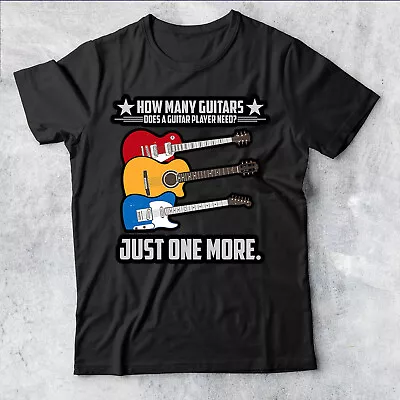 Guitar Shirt How Many Guitar Player Tee Top Funny Cool  Mens T-Shirt #DM • £9.99