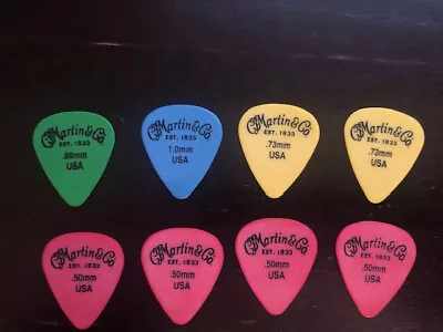 Martin Guitar Picks 8pc Set Multi Color Tortex • $9.95