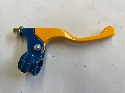 Yellow + Blue Shorty Brake Lever Perch Assembly Drum Brake Suzuki Dirt Bikes • $15