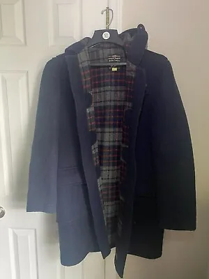GLOVERALL Vintage English Hooded Duffle Coat - Made In England - Navy Blue 40 • $199.99