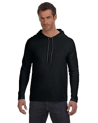 Anvil Adult Lightweight Long-Sleeve Hooded T-Shirt 987 • $16.94
