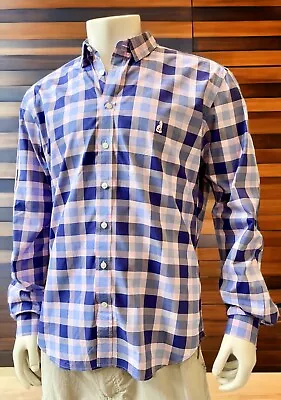 Thomas Pink Slim Fit Casual Collection Pinks & Blues Plaid Check Shirt Size M • $22.49