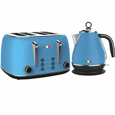 $179.99 • Buy Vintage Electric Kettle And Toaster Combo Stainless Steel Not Delonghi -Sky Blue
