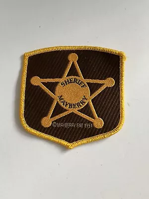 Vintage Sheriff Mayberry Badge Patch Mayberry Entertainment 1993 • $6.99