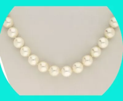 Vintage Pearl Single Strand Necklace  14KYG   7-7.3MM  18.5” Long • $178.50