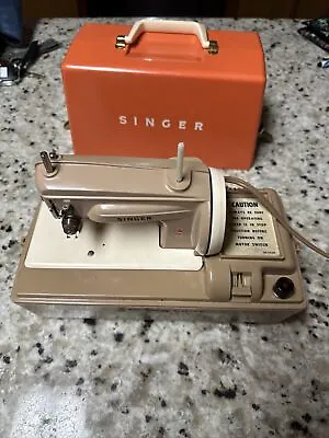 Vintage Singer Sewhandy 50D Child Size Electric Sewing Machine W/case Read* • $53.99