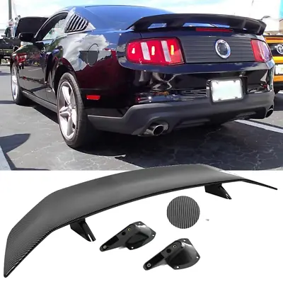 47  GT-Style Carbon Fiber Rear Trunk Spoiler Wing Racing For Ford Mustang GT • $99.09