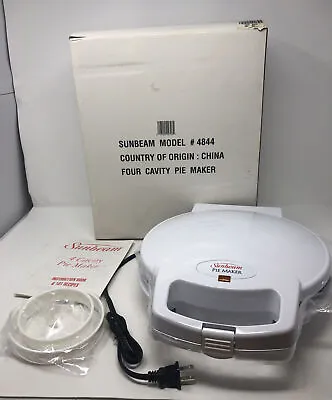 NEW Sunbeam Pie Maker Model 4844 4 Cavity VERY RARE Vintage 1995 Mini Pie NIB • $59.79