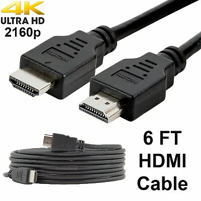 $4.19 • Buy SatelliteSale Digital High-Speed 1.4 HDMI Cable PVC 2160p Black Cord (6 Feet)