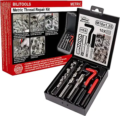 M10x1.25 Thread Repair Kit Drill Repair Kit Metric • $25.99