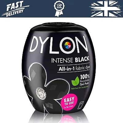 350G Intense Black Dylon Machine Dye Pod Powder Fabric Wash For Colour Clothes • £11.21