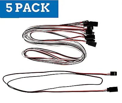 Apex RC Products Futaba Style 36  / 900mm Servo Extension Lead - 5 Pack #1025 • $10.99