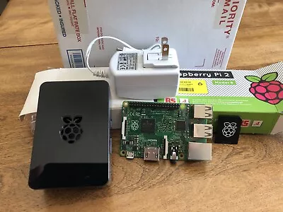 Raspberry Pi 2 Model B Rpi2 1G 2B V1.1 8GB SD Card Case 5v 2.5a Power Supply • $35