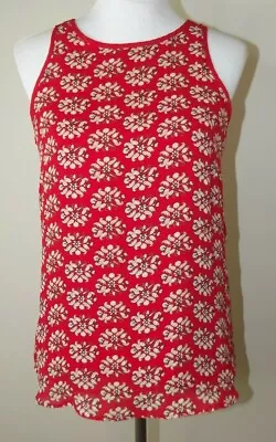 PHILOSOPHY By Republic Sleeveless TANK BLOUSE - Red Paisley - Size SMALL Layered • $24.26