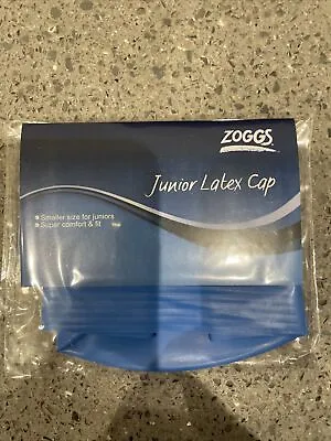 Zoggs Junior Latex Swimiming Cap Blue • £5