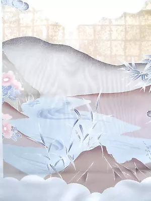 [AYANE]  WOODS SCNERY STREAM - Japanese Silk  KIMONO Fabric • £6.99