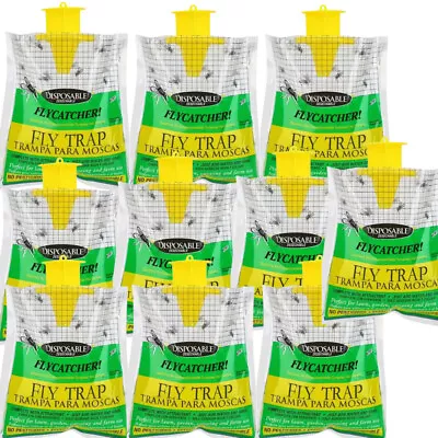 10 Pack Outdoor Fly Traps Bundle - Disposable Hanging Outdoor  • $21.74