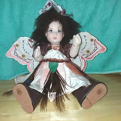 Shirley A. Peck American Beauty Doll Felt 16  WHITE PEACOCK FAIRY #4/8 RARE • $125