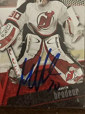 Martin Brodeur New Jersey Devils 2003 Upper DeckVictory #113 Signed Hockey Card • $12