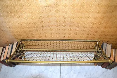 Vintage New South Wales Railway NSWR Luggage Train Car Railway Rack Shelf Brass • $995