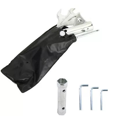 Motorcycle Spark Plug Spanner Wrench Socket Tool Kit Durable W/Storage Pocket • $17.90