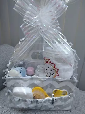 Unisex Baby Bath Pamper Caddy Basket Gift Set- New-born Boy Or Girl Baby Shower • £25