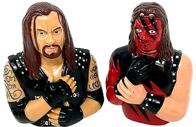 1999 WWE WWF Kane + Undertaker Bust Figures Candy Toppers 4.5   EMPTY • $13.98