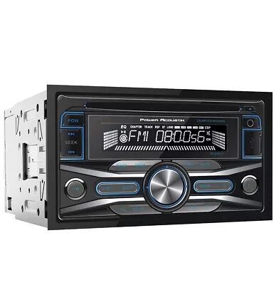 Power Acoustik 2 Din CD MP3 AM FM Receiver USB Fixed Face Plate PCD 42 • $94.99