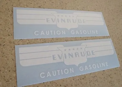 Evinrude Vintage Fuel Tank Decal Cruis-A-Day 2-PAK FREE SHIP + Free Fish Decal! • $14