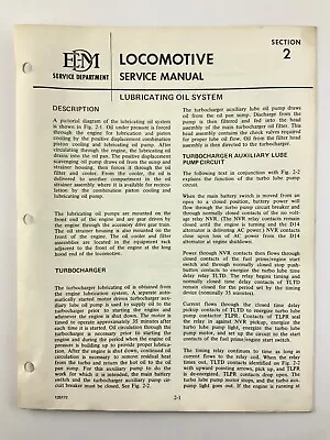 $32.50 • Buy Lubricating Oil 1972 EMD Electro Motive Division SD40-2 Locomotive Manual X019
