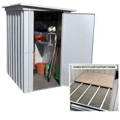 Garden Shed 5 X 4ft Yardmaster Pent Metal Shed & Steel Floor Frame • £275.30