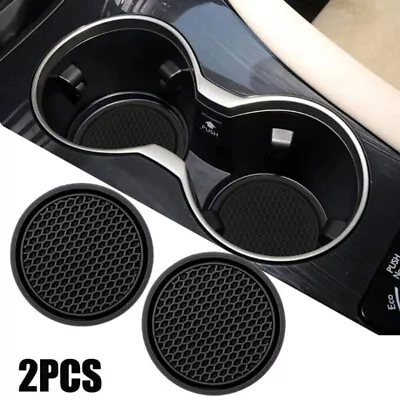 2x Car Cup Holder Anti Slip Insert Coasters Pads Mats Car Interior Accessories • £3.79