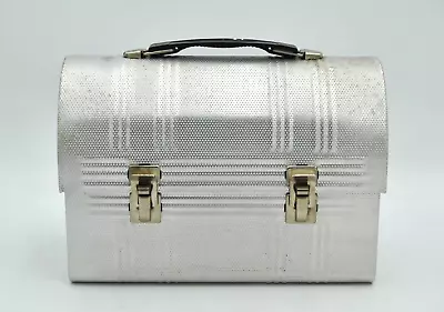 VINTAGE Aluminum Metal Quilted Textured Dome Miners Lunchbox Pail NOS (PH) • $49.99