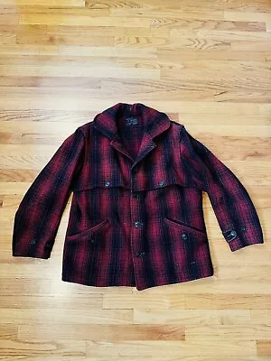 Vintage Drybak Jacket 40s Mackinaw Red Plaid Large • $99