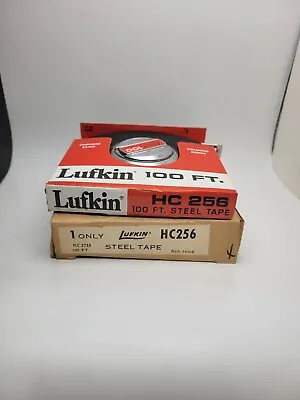 Vintage Lufkin Rule Co Chrome Clad Steel 100' Ft. Tape Measure Hc256 • $49.99